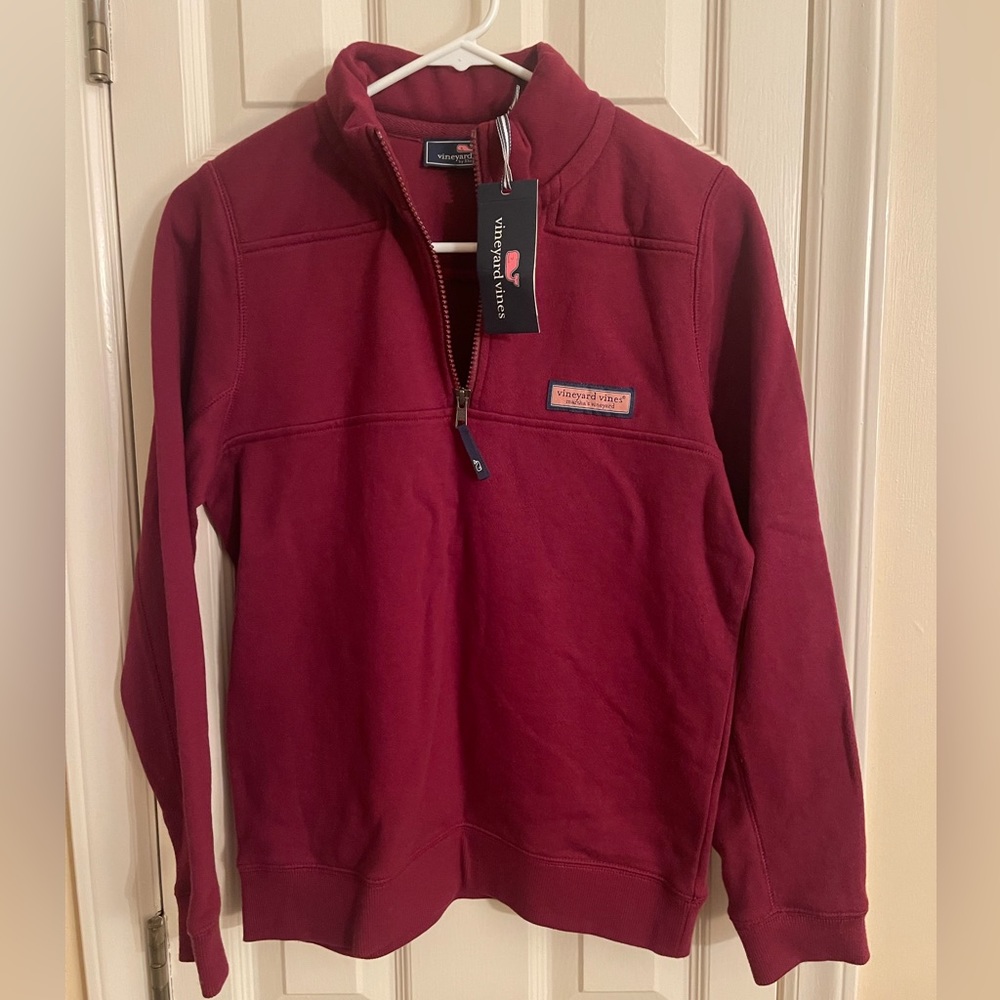 NWT boys Vineyard Vines Shep Shirt medium (12-14) crimson